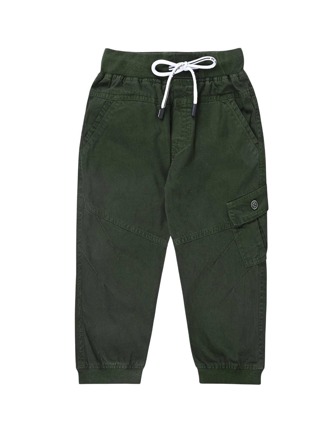 

Wish Karo Boys Cotton Mid Rise Regular Fit Jogger Jeans, Green