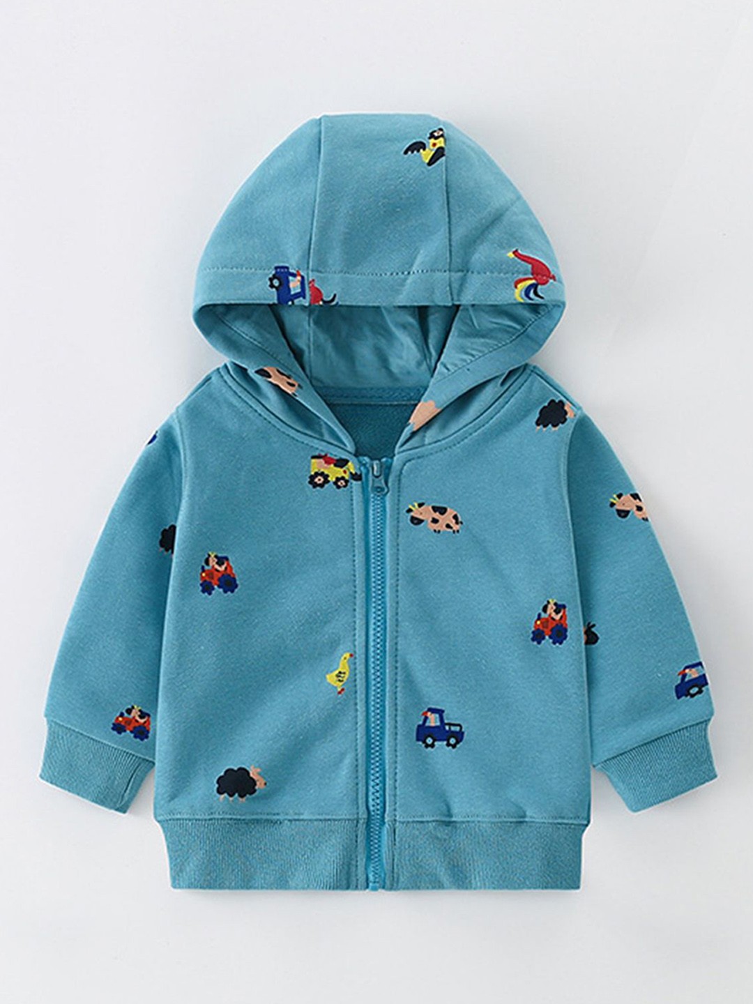 

LULU & SKY Girls Organic Cotton Padded Jacket with Embroidered, Multi