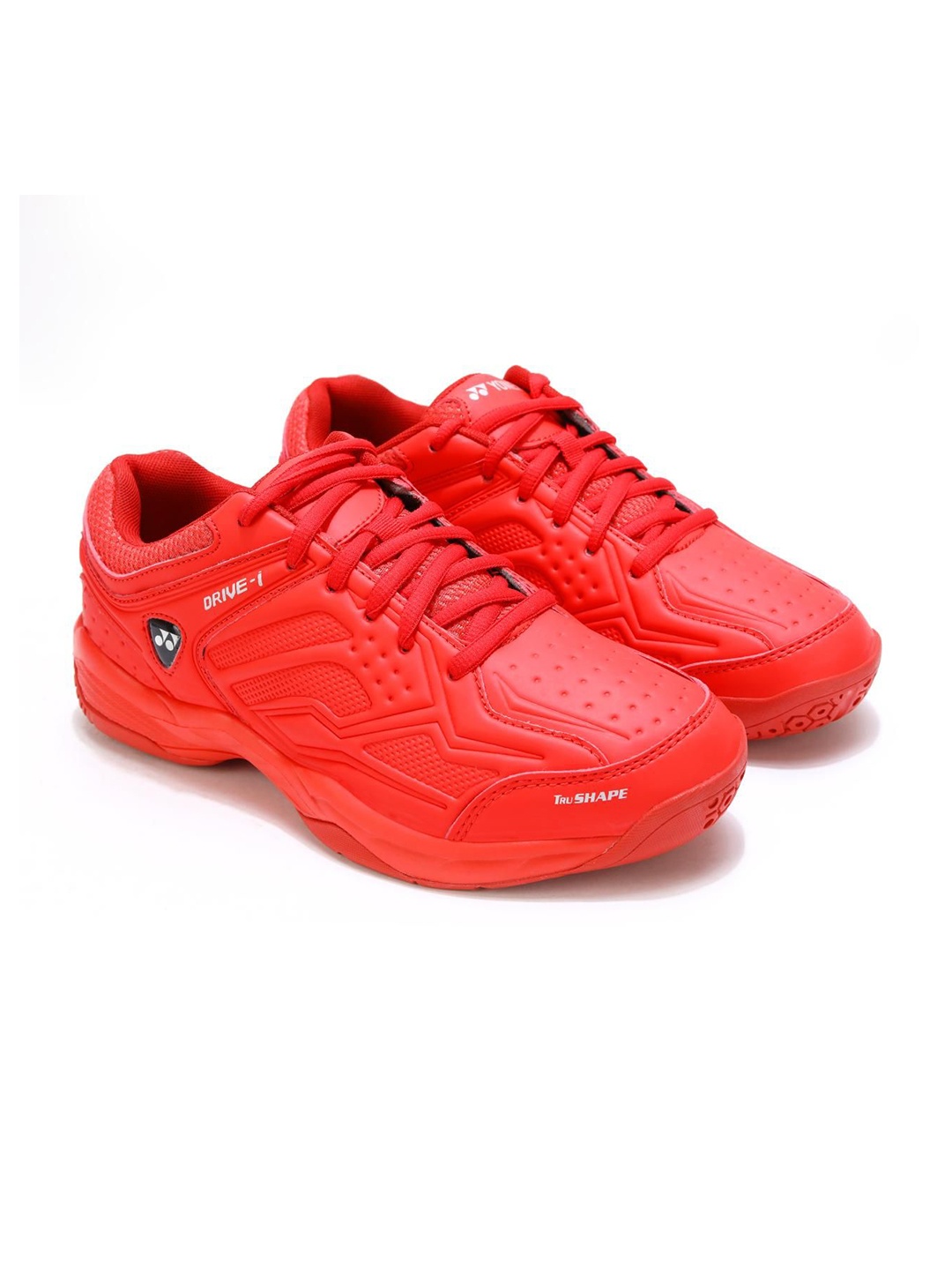 

YONEX Men DRIVE I Lace-Ups Non-Marking Badminton Shoes, Red