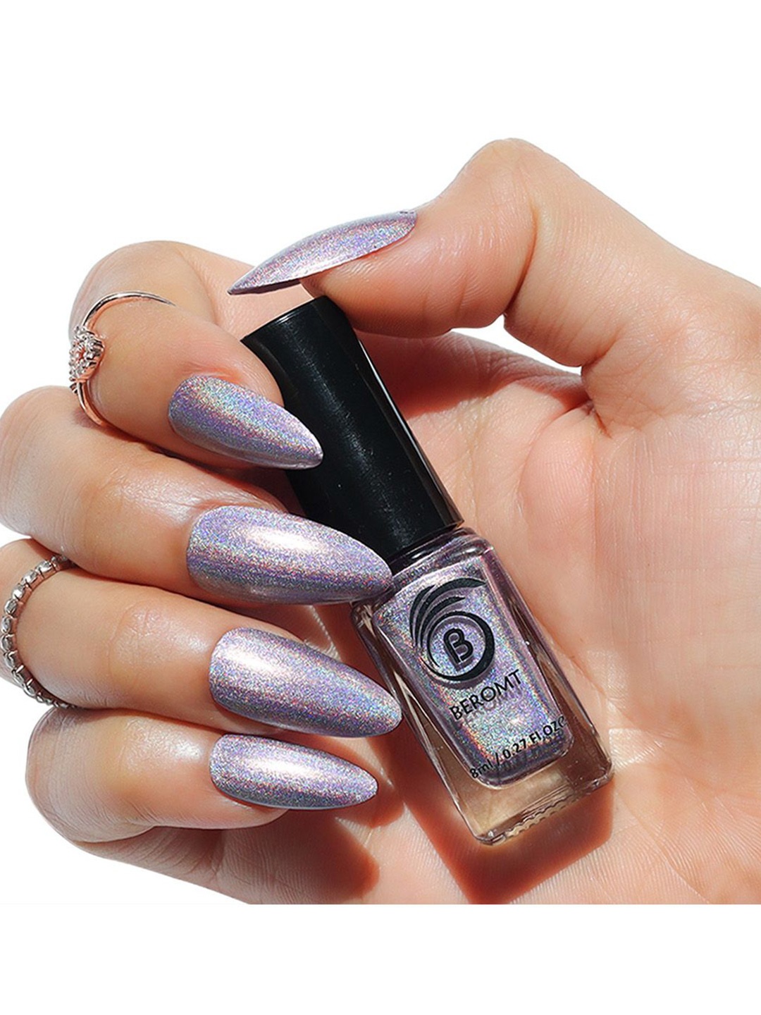 

BEROMT Linear Holographic Glitter Quick Dry Nail Polish - 8 ml - Lavender BNP504