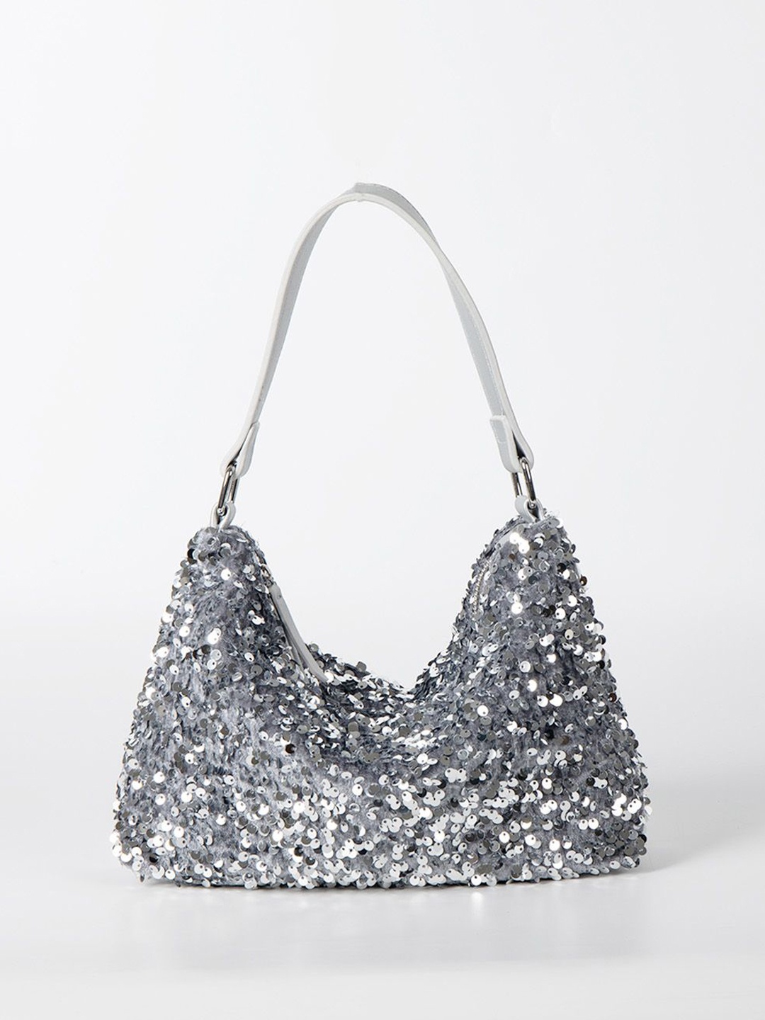 

RAVE Oversized Structured Hobo Bag, Silver