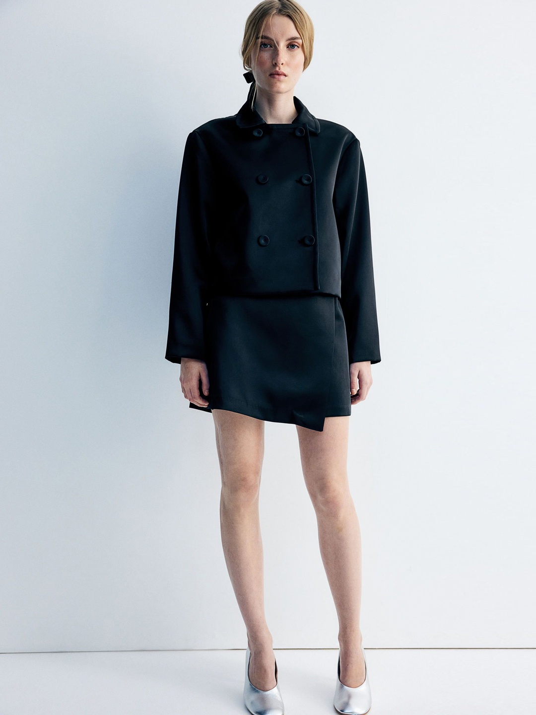 

H&M Wrap Skort, Black