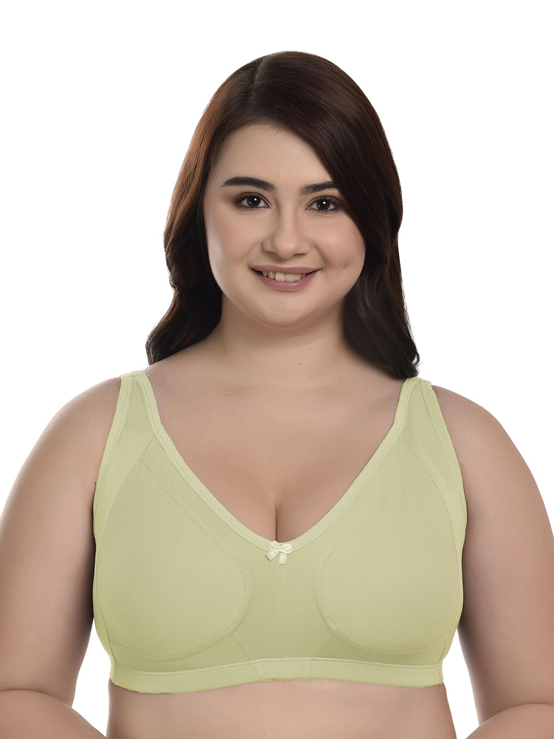 

elina Women Minimizer Full Coverage Anti Microbial Cotton Bra, Green