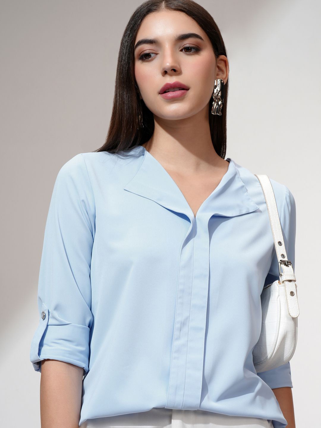 

CHIC BY TOKYO TALKIES Women Shirt Style Top, Blue