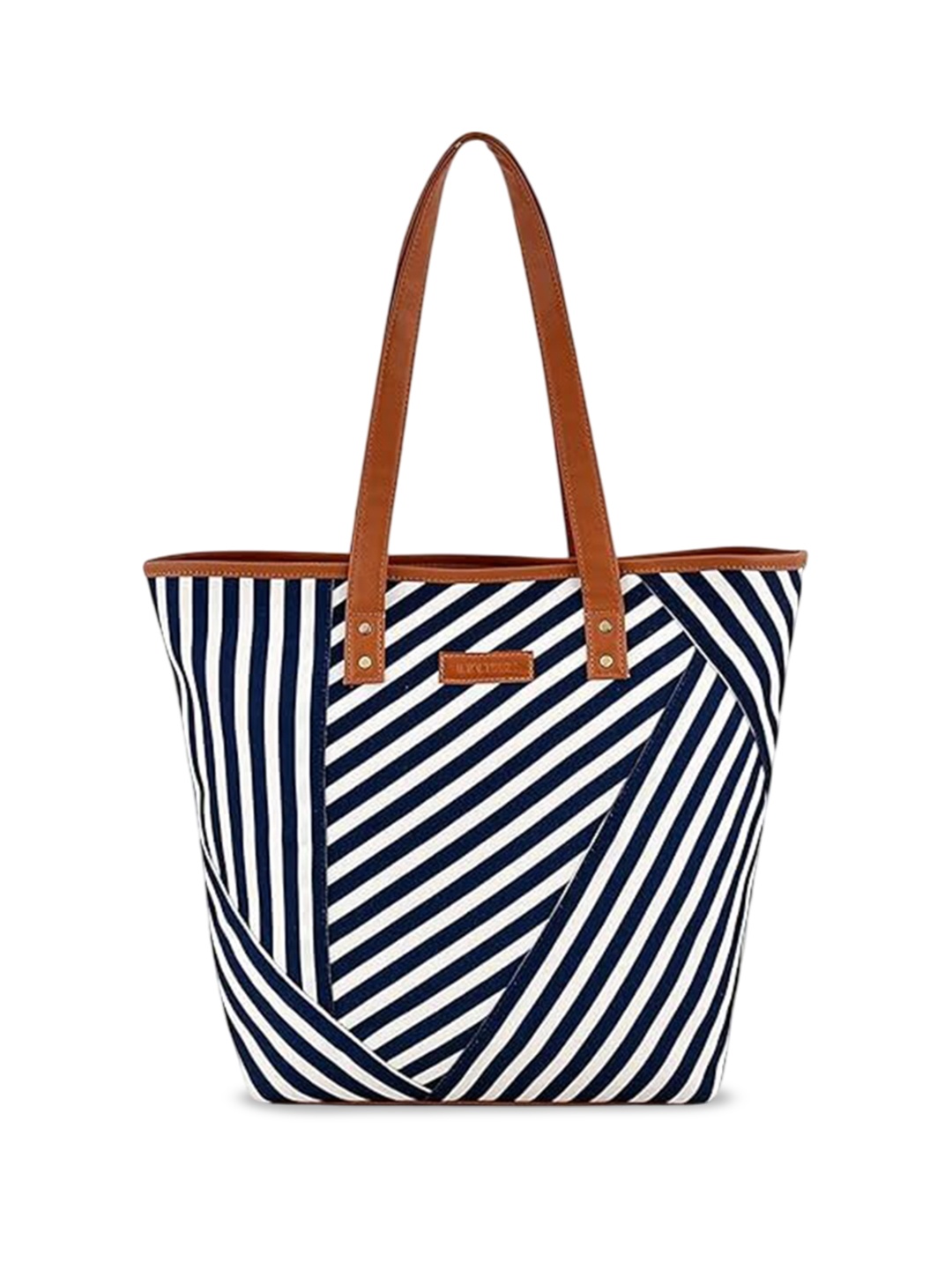 

Lychee bags Printed Oversized Shopper Tote Bag with Tasselled, Blue