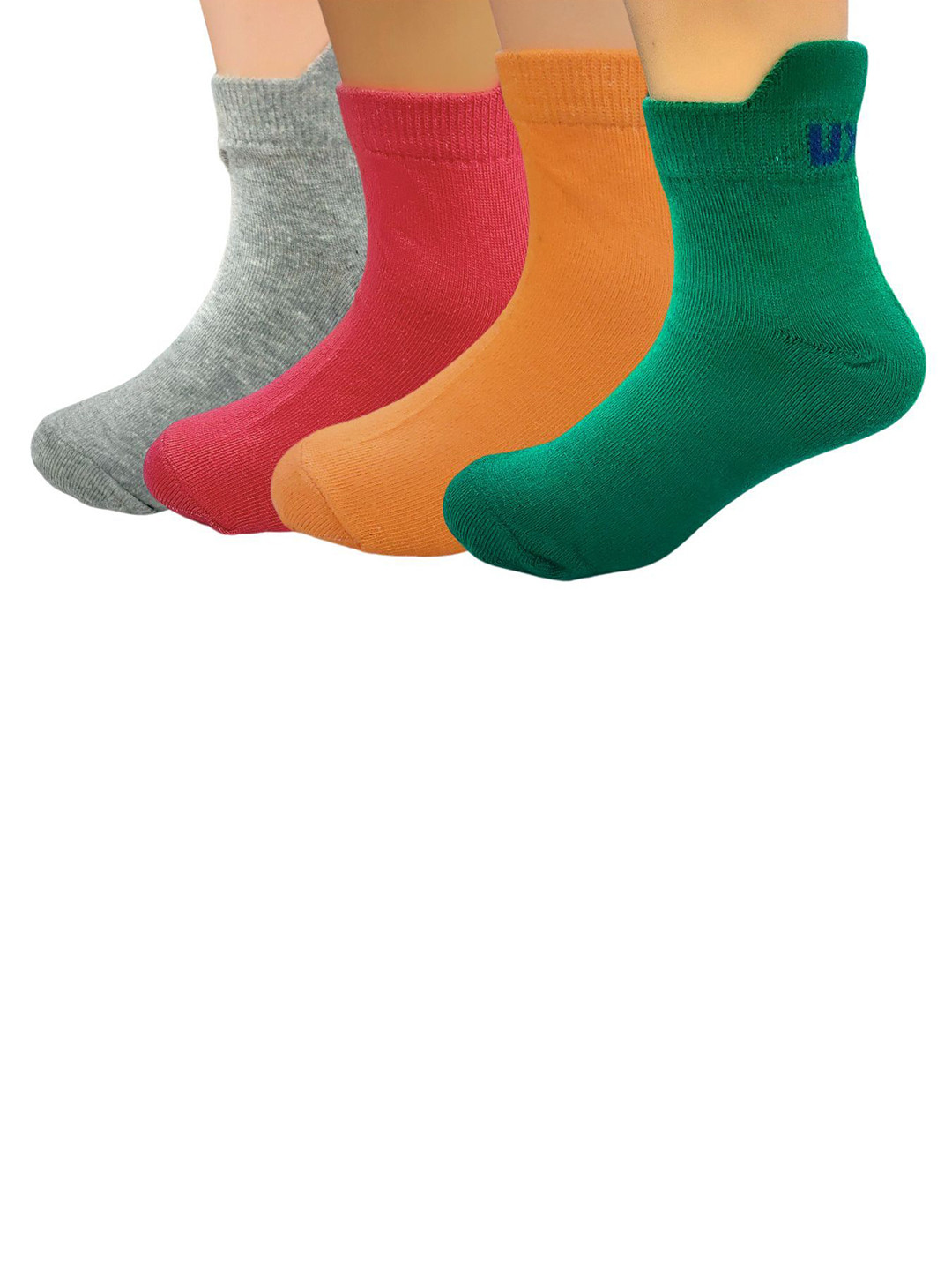 

AHC Unisex Kids Pack Of 4 Above Knee-Length Cotton Socks, Grey