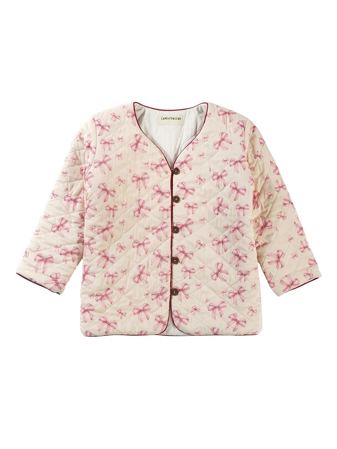 

BAESD Girls Floral Insulator Quilted Jacket with Embroidered, Pink