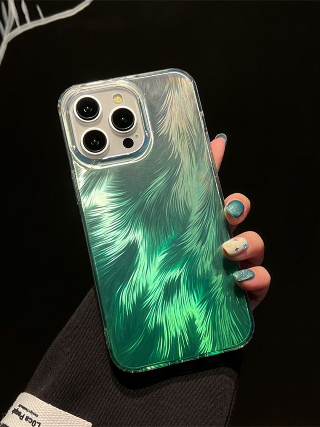 

Luxury Kase Solid Printed iPhone 15 Pro Max Back Case Mobile Accessories, Green