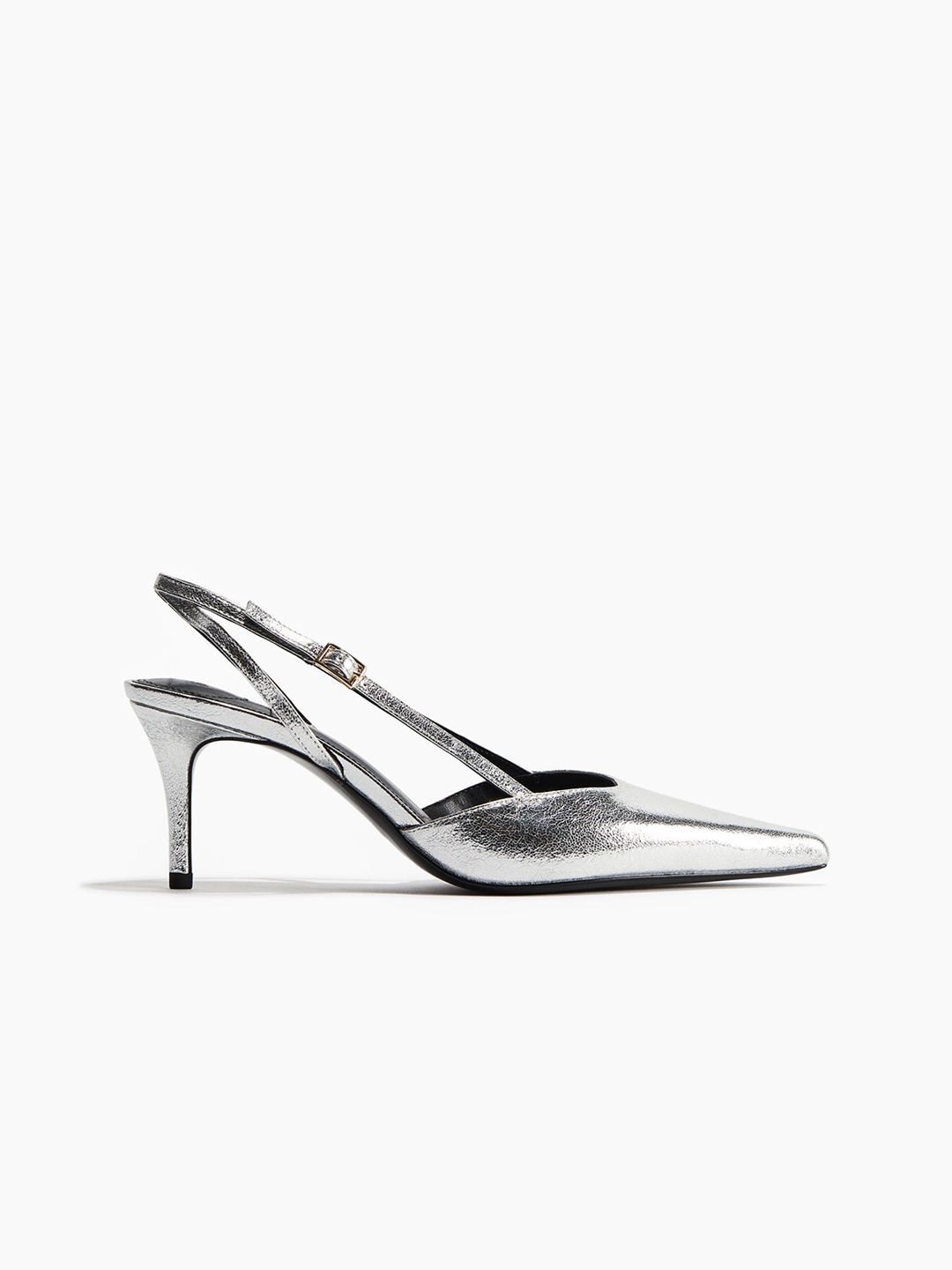 

H&M Women Pointed Slingback Court Shoes, Silver