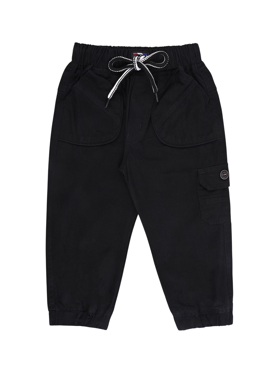 

Wish Karo Boys Cotton Mid-Rise Regular Fit Jogger Jeans, Black