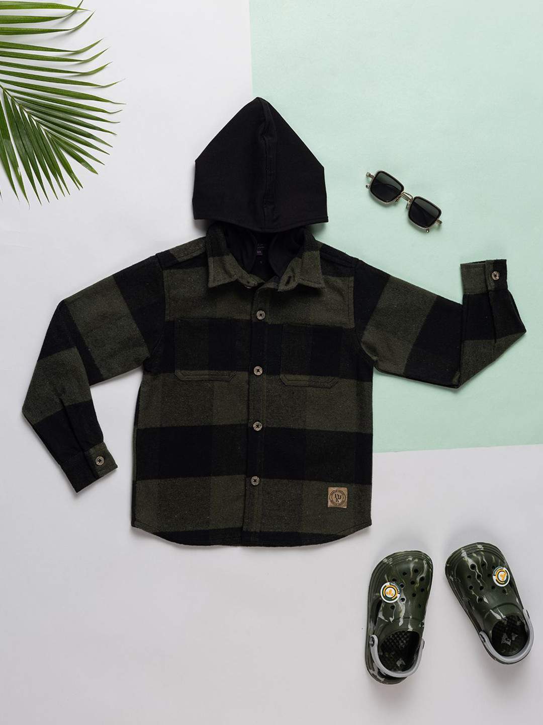 

Purple United Kids Boys Shirt, Olive