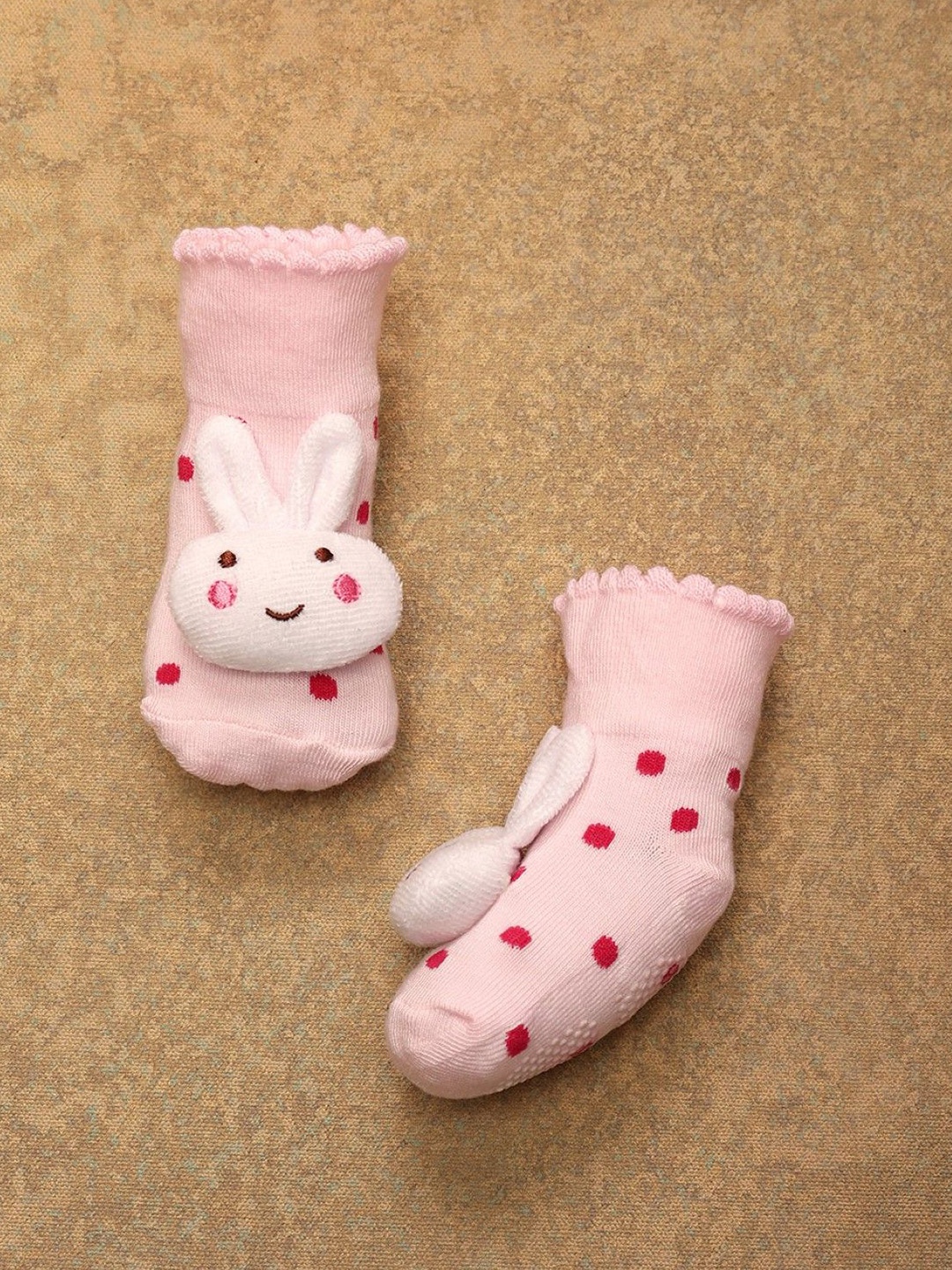 

One Friday Infants Patterned Above Ankle Length Socks, Pink