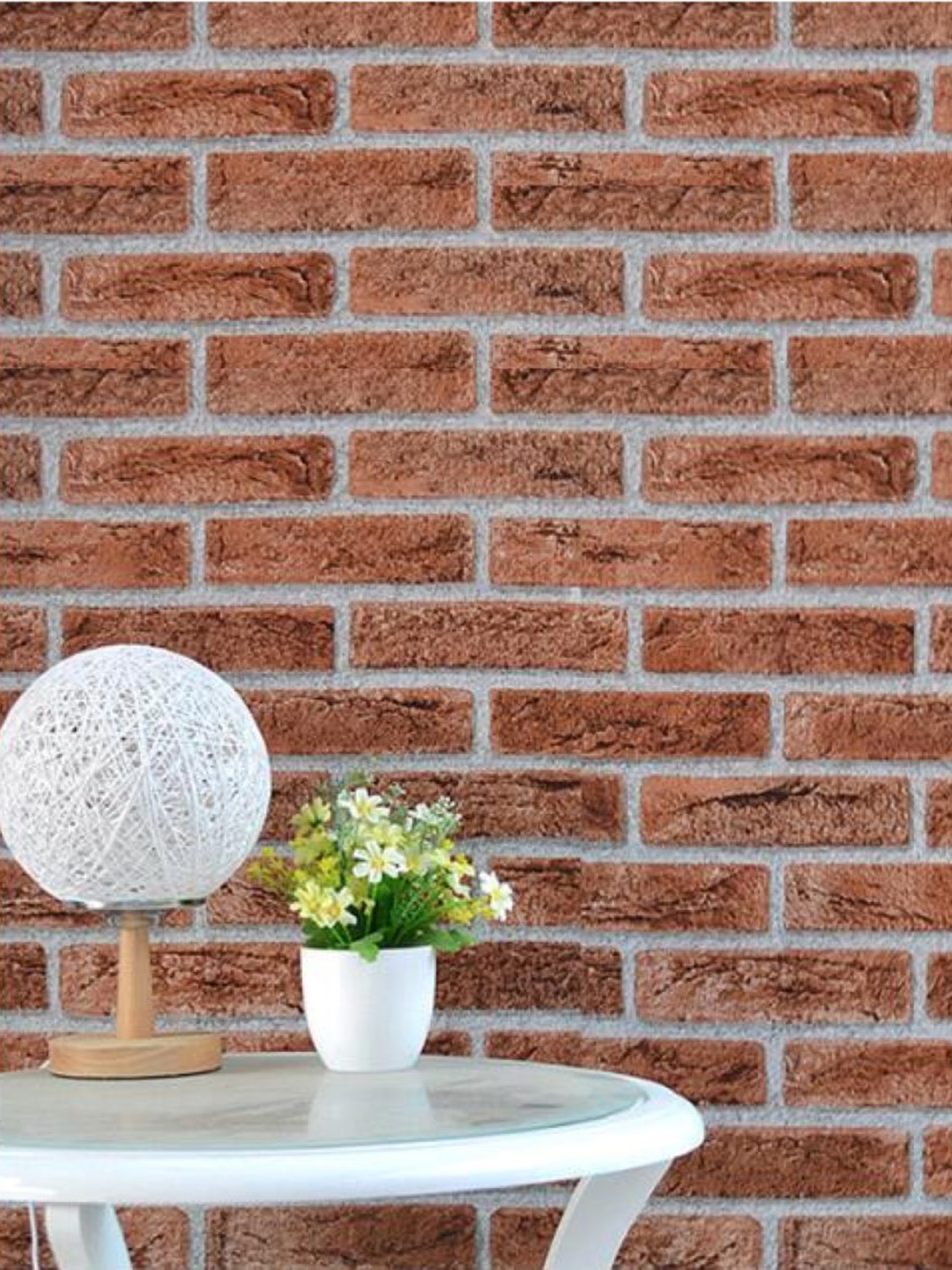 

Asian royal Brown & Grey Self-Adhesive Wallpaper