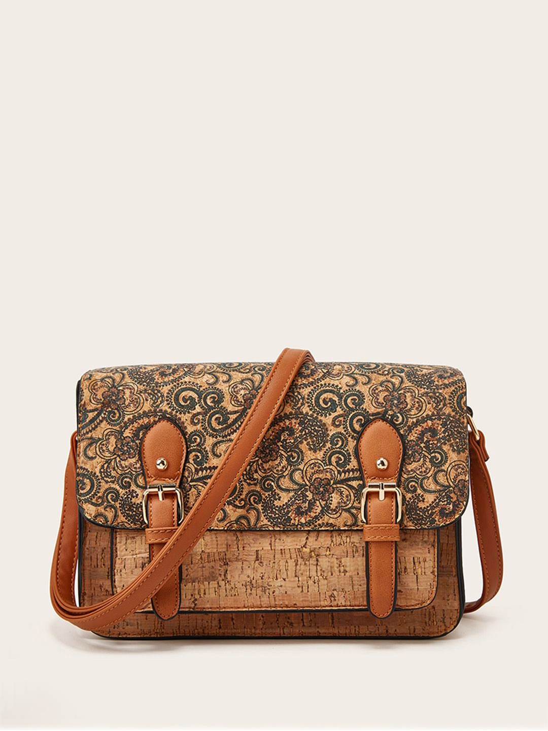 

RAVE Textured PU Structured Satchel, Black