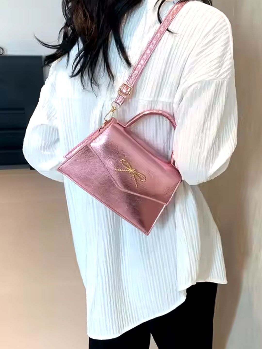 

StyleCast Pink Structured Handheld Bag
