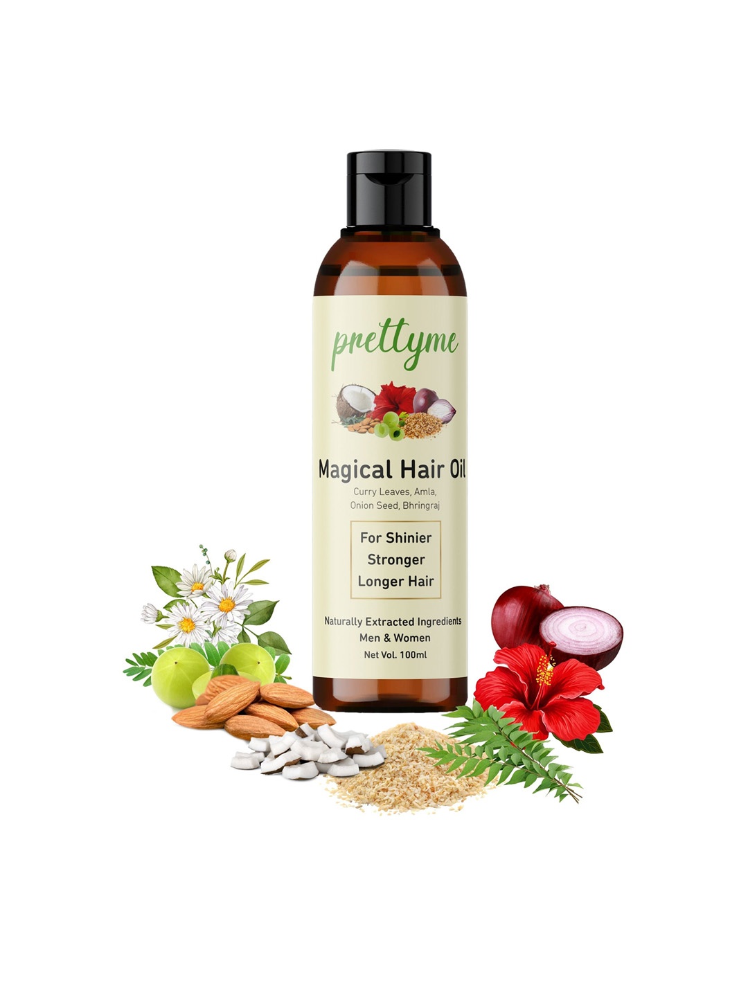 

Prettyme Natural Magical Hair Oil - 100 ml, Brown