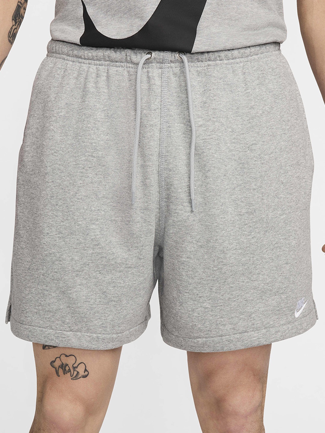 

Nike Club Men's French Terry Flow Cotton Regular Fit Shorts, Grey