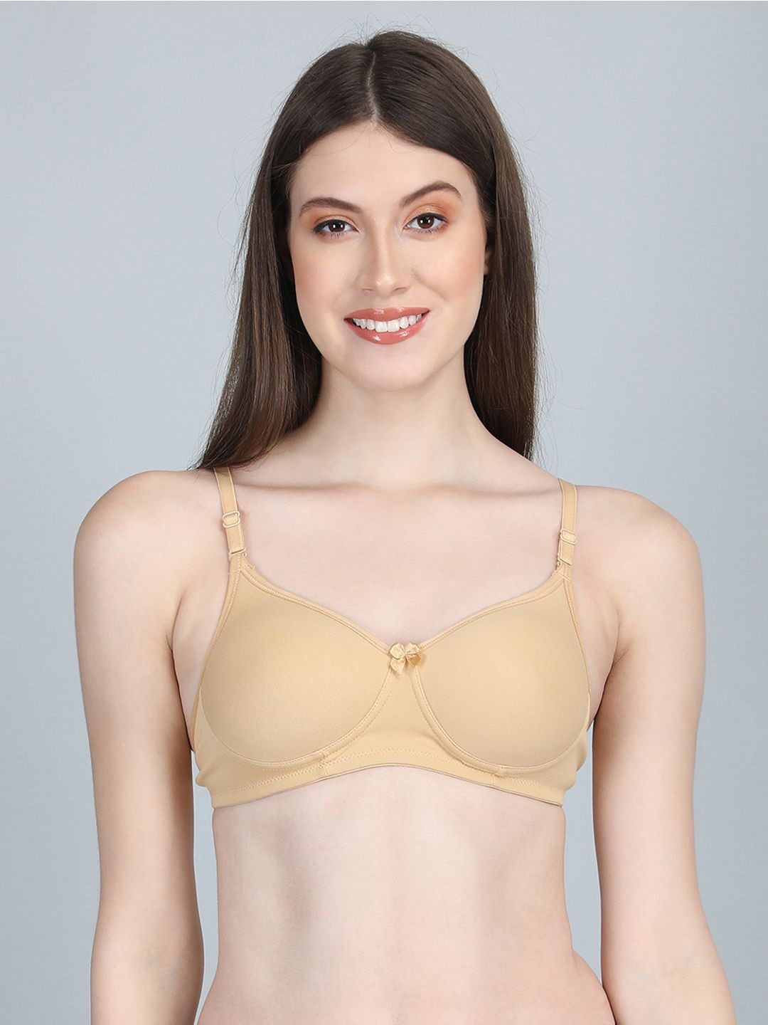 

Nakshu Full Coverage Lightly Padded Push-Up Bra, Beige