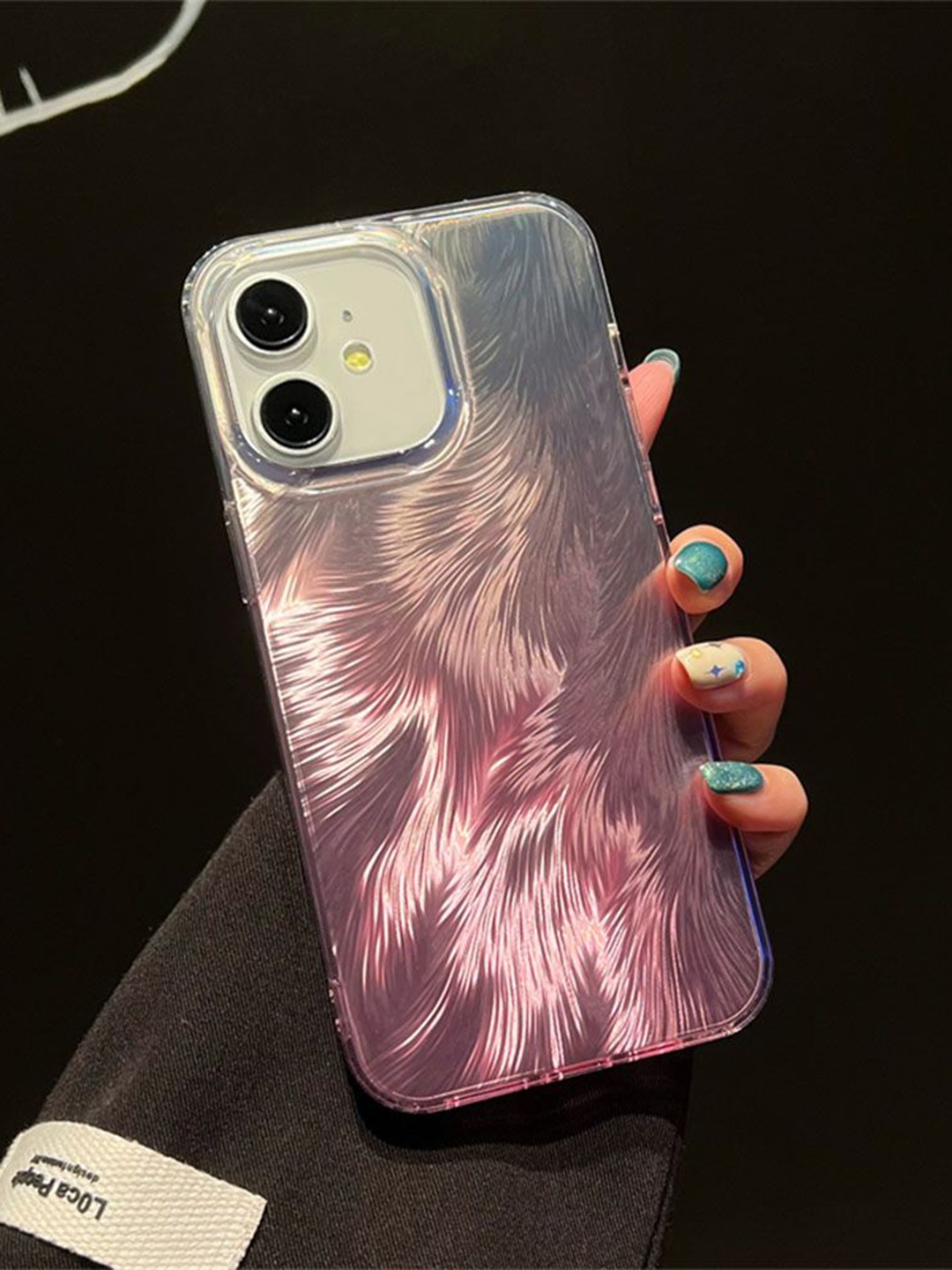 

Luxury Kase Abstract Printed iPhone 12 Back Case Mobile Accessories, Rose gold