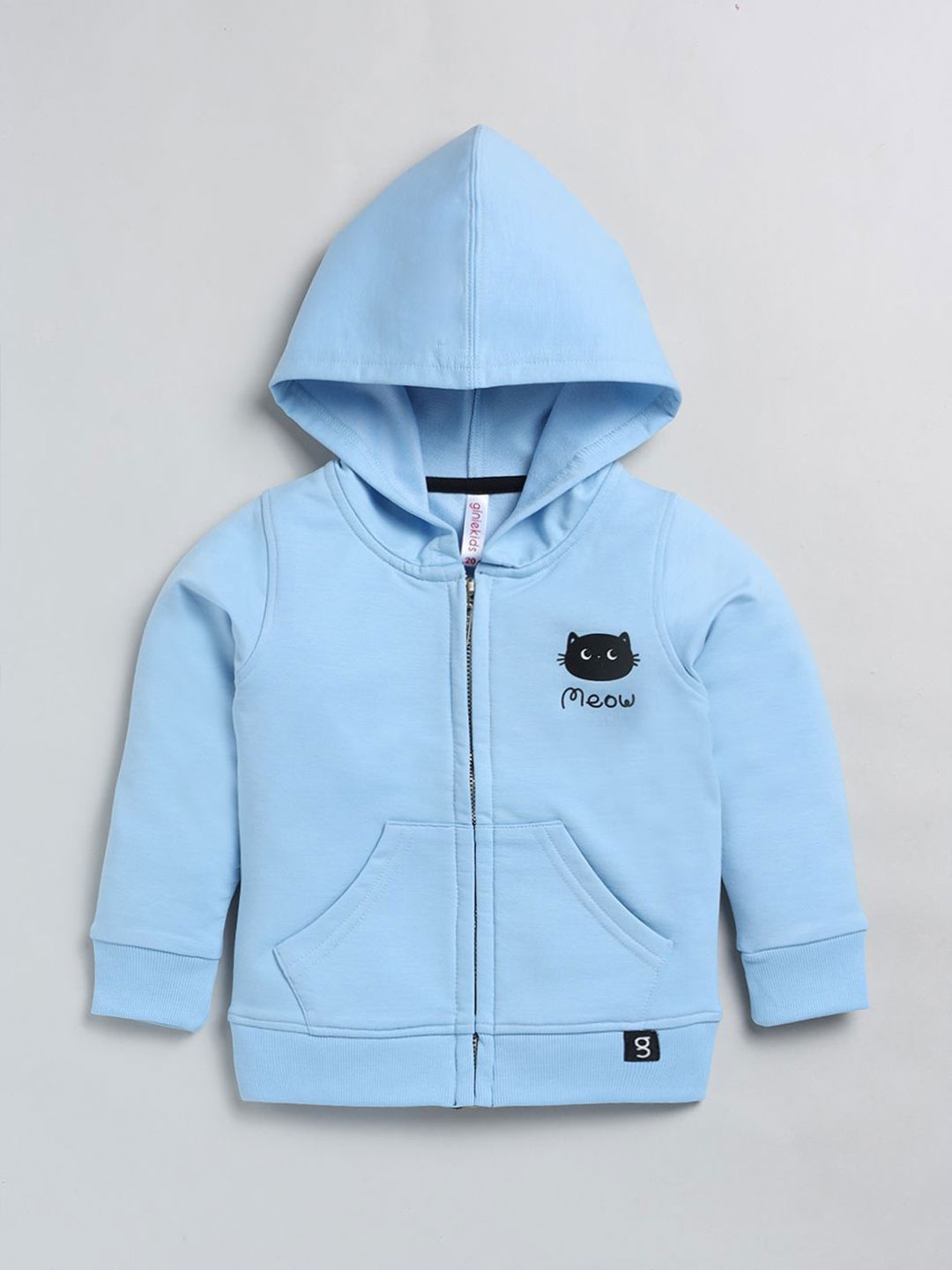 

Ginie Girls Hooded Front-Open Sweatshirt, Blue