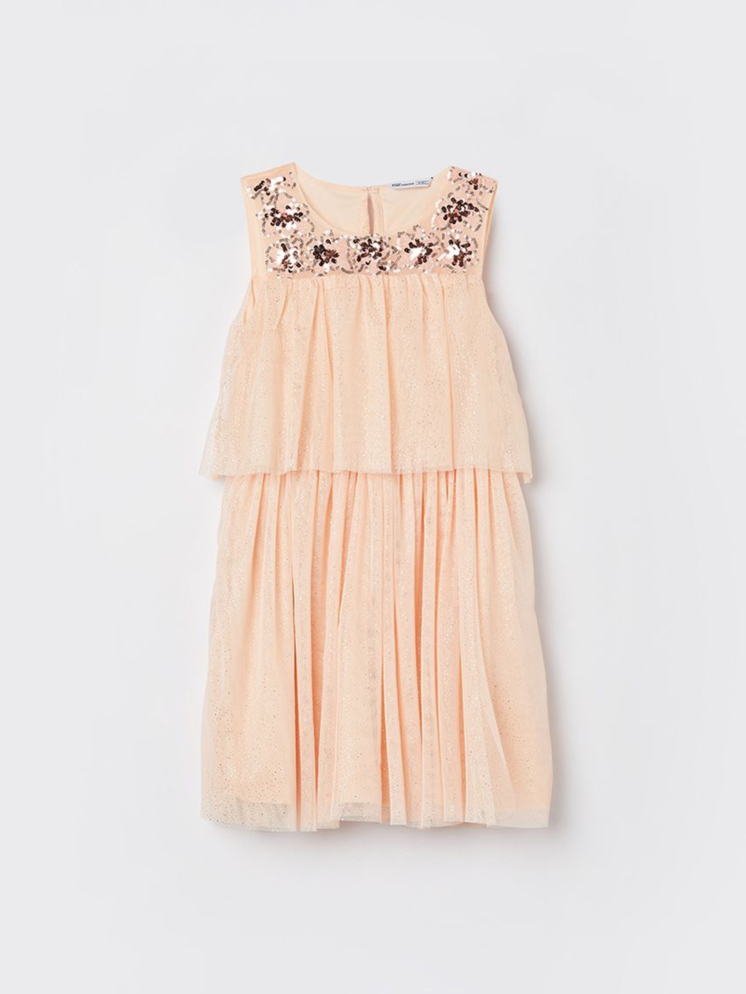 

Fame Forever by Lifestyle Girls Embroidered A-Line Dress, Peach