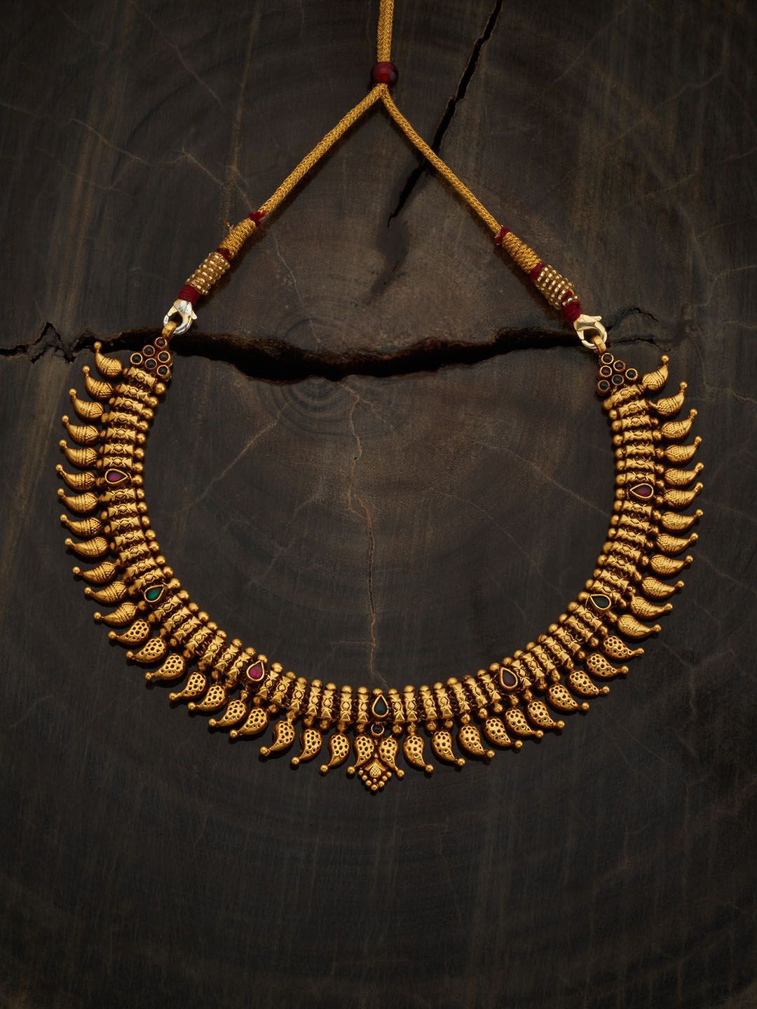 

Kushal's Fashion Jewellery 92.5 Pure Silver Gold-Plated Necklace