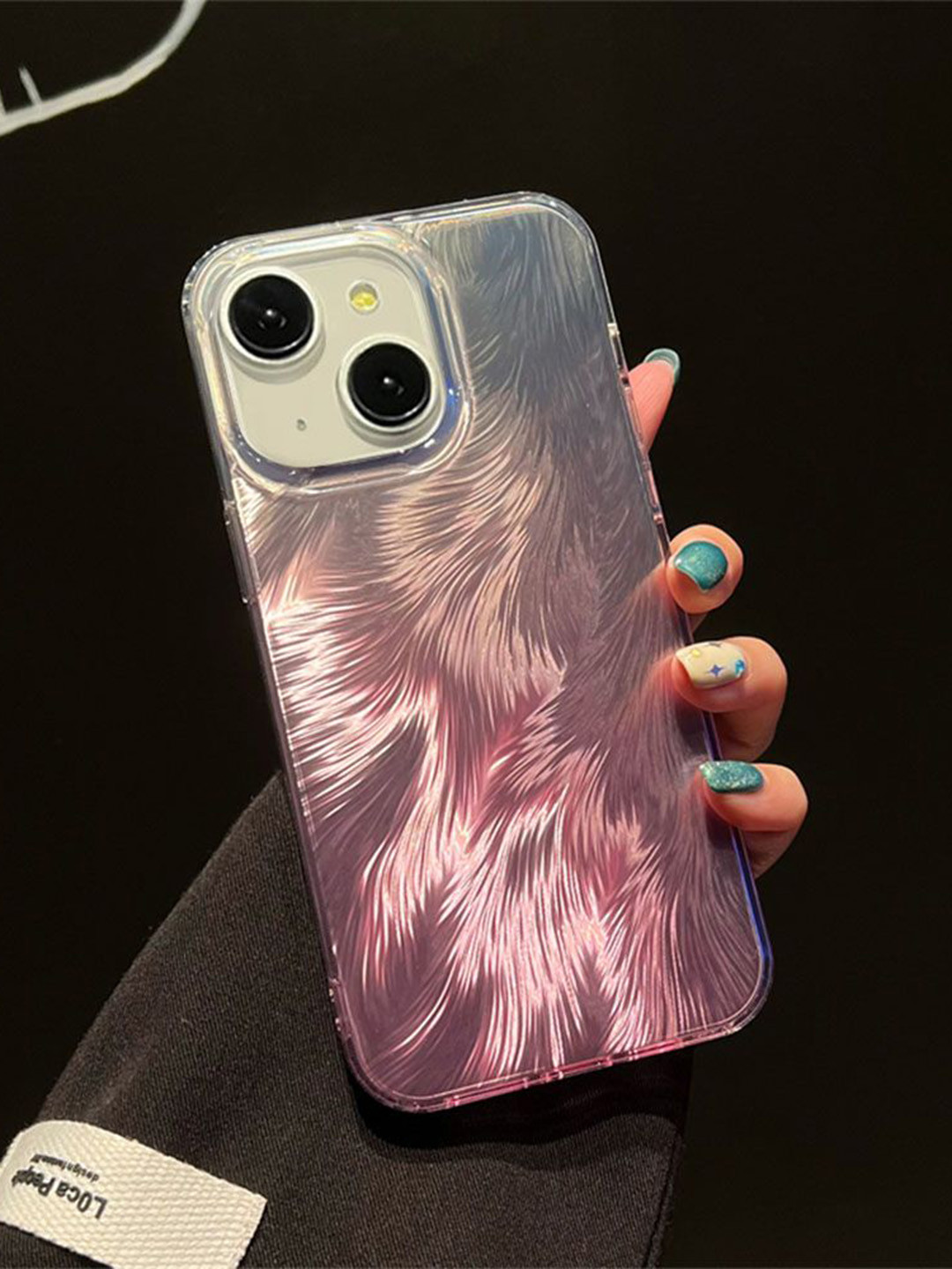 

Luxury Kase Abstract Printed iPhone 14 Back Case Mobile Accessories, Rose gold