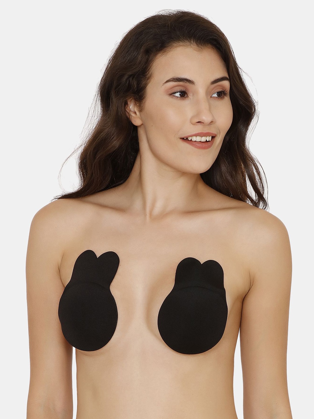 

Zivame Women Reusable Stick-On Nipple Cover, Black