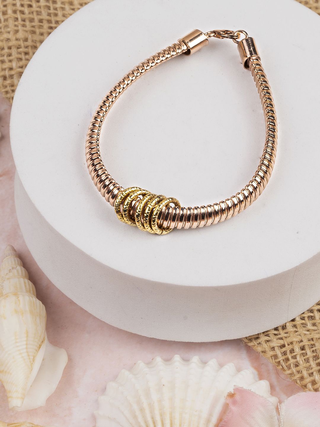 

TOUCH925 Silver Wraparound Bracelet, Rose gold