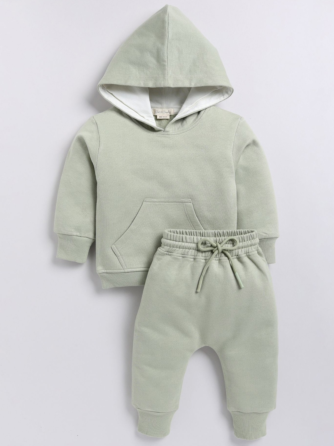 

COT & CANDY Kids Hooded Sweatshirt with Joggers, Green