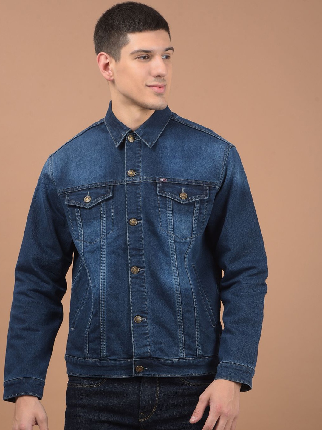 

Cantabil Men Denim Jacket, Blue