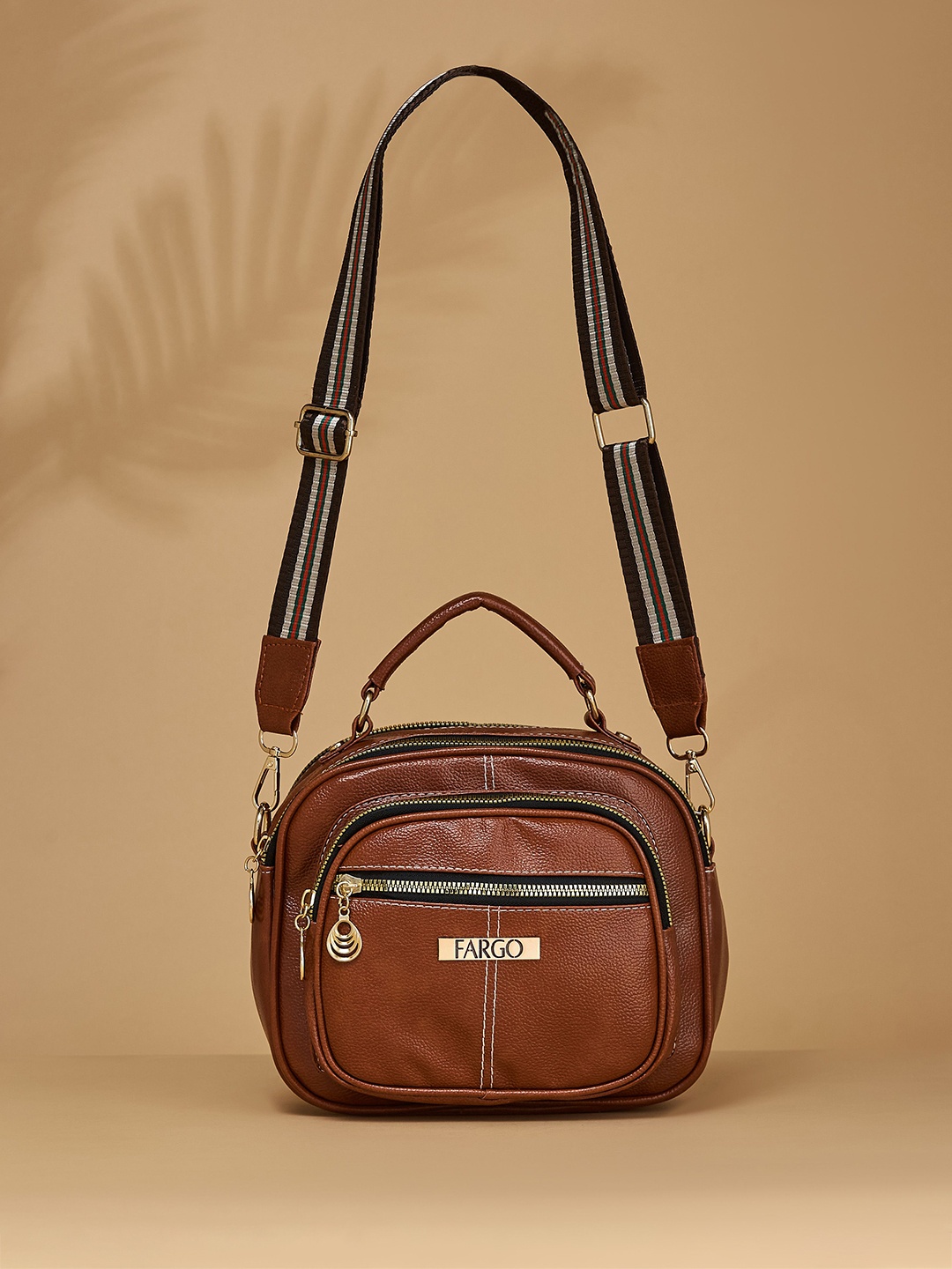 

FARGO PU Shopper Sling Bag, Brown