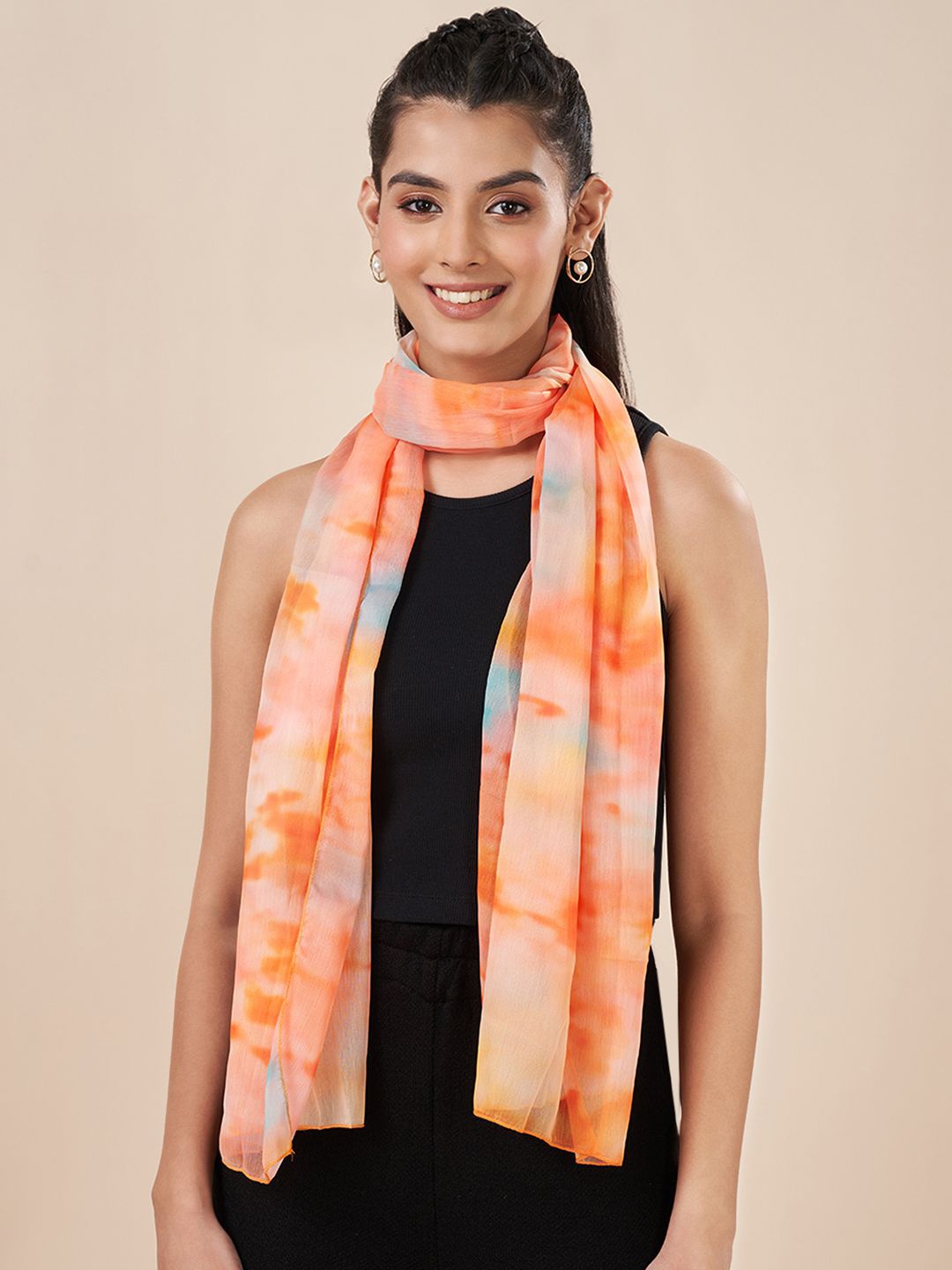 

Honey by Pantaloons Women Printed Scarf, Coral