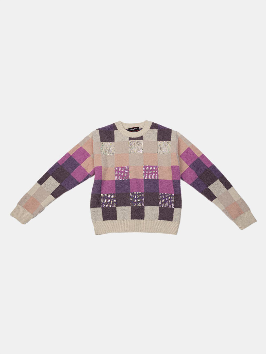 

Albion By CnM Girls Printed Woollen Pullover Sweaters, Beige