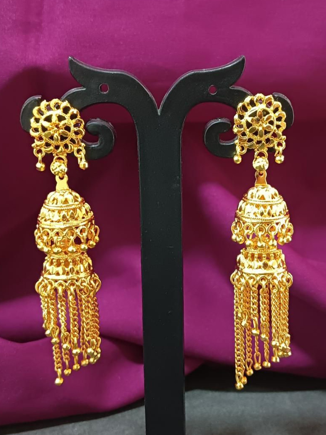 

Efulgenz Gold-Plated Contemporary Jhumkas