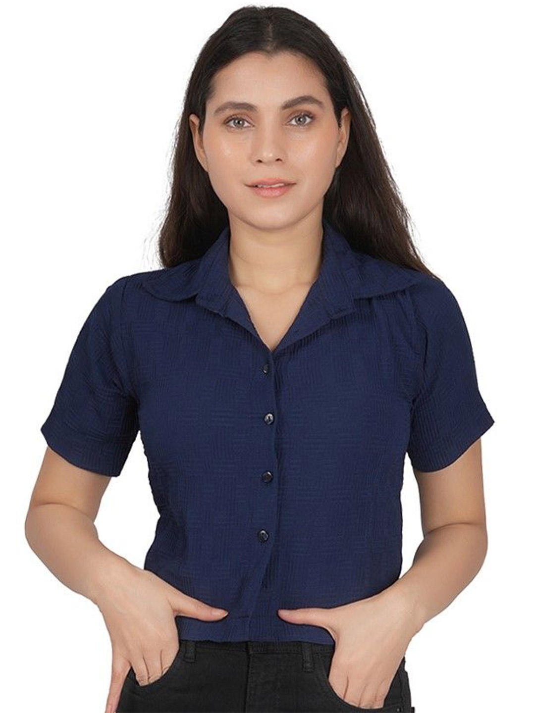 

SNIFFY Girls Opaque Checked Casual Shirt, Blue