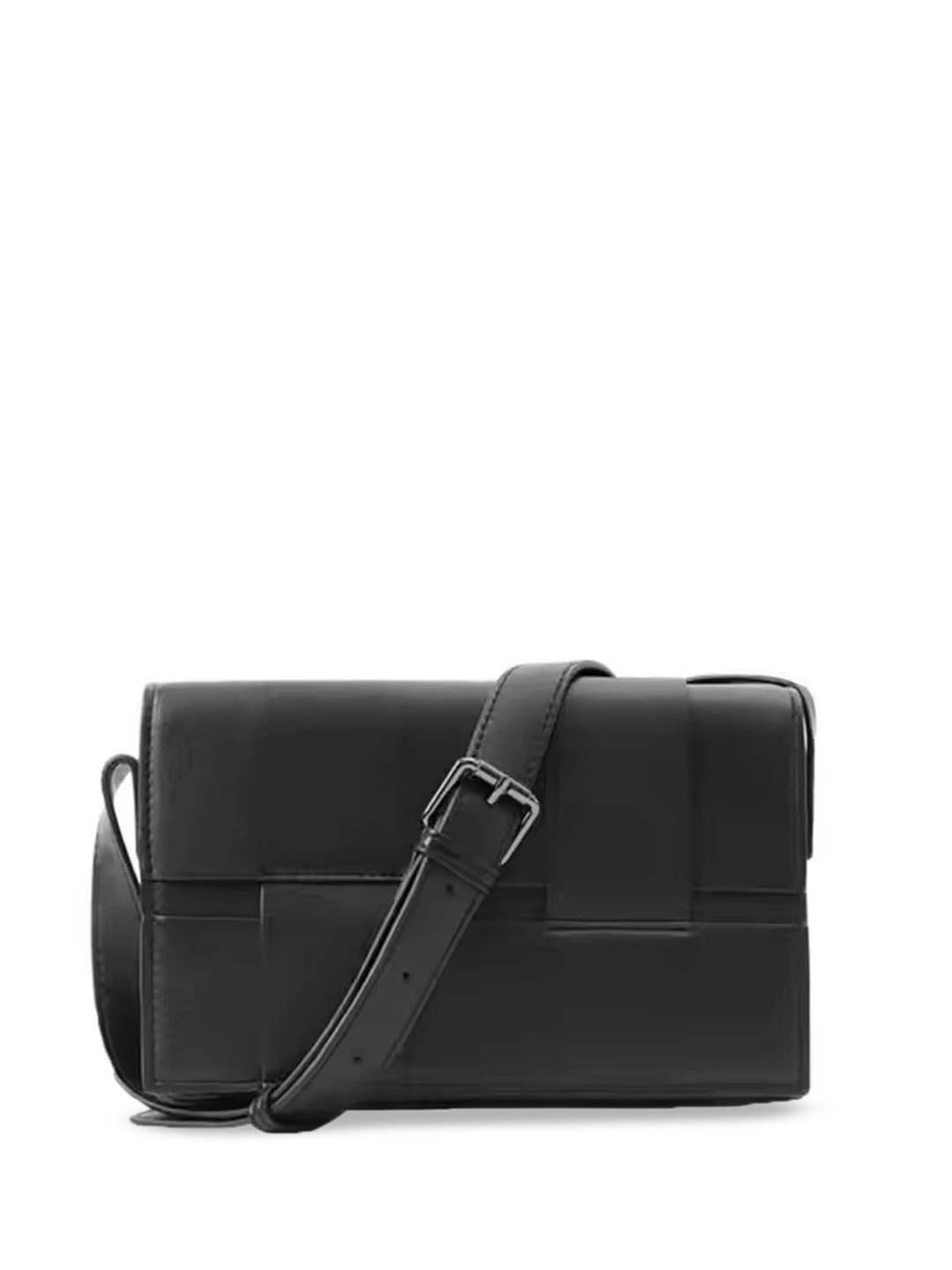 

StyleCast Checked Structured Sling Bag with, Black