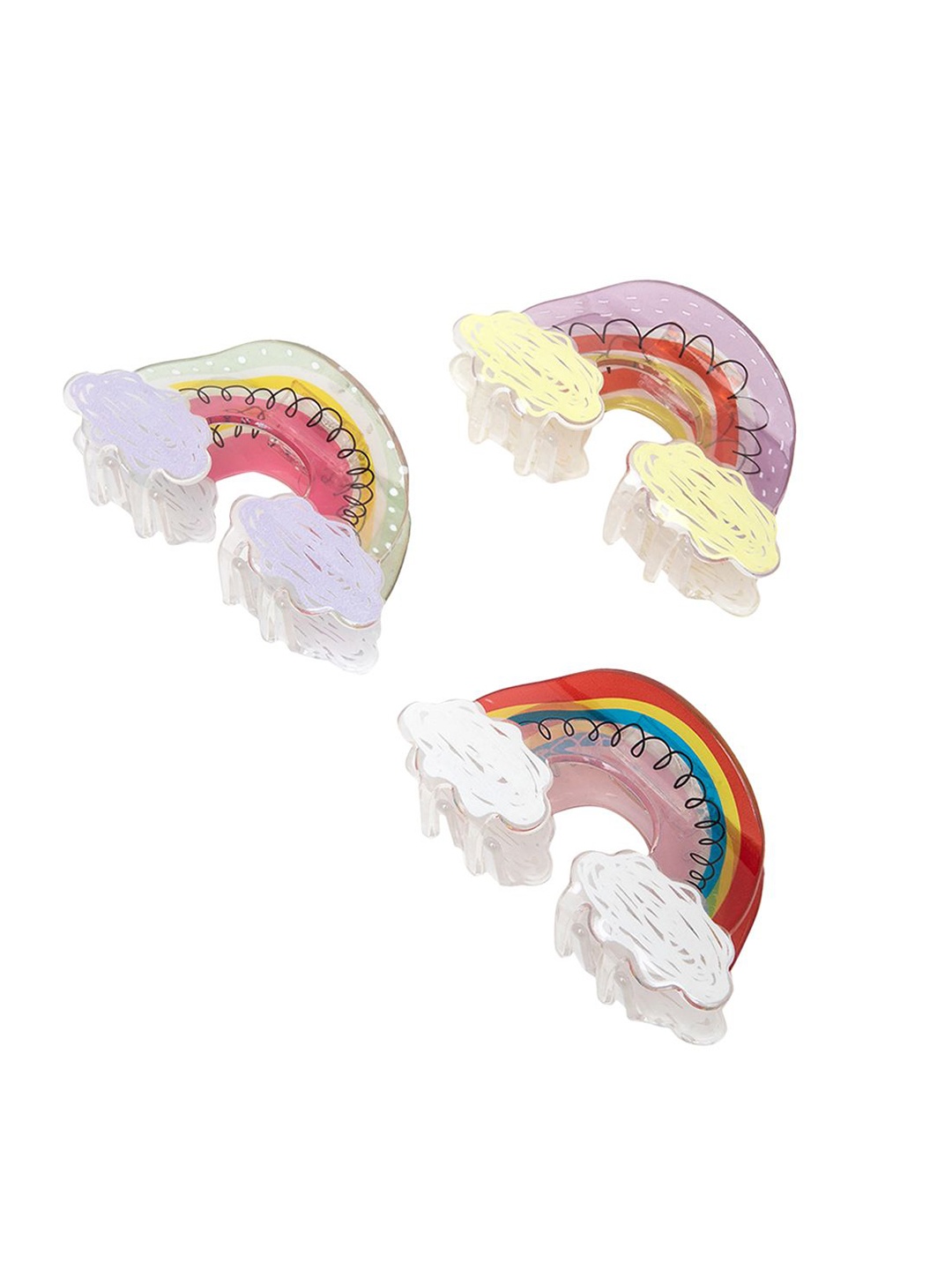 

Radhu & Kabby Women Set of 3 Hair Clutcher Claw Clip, Purple