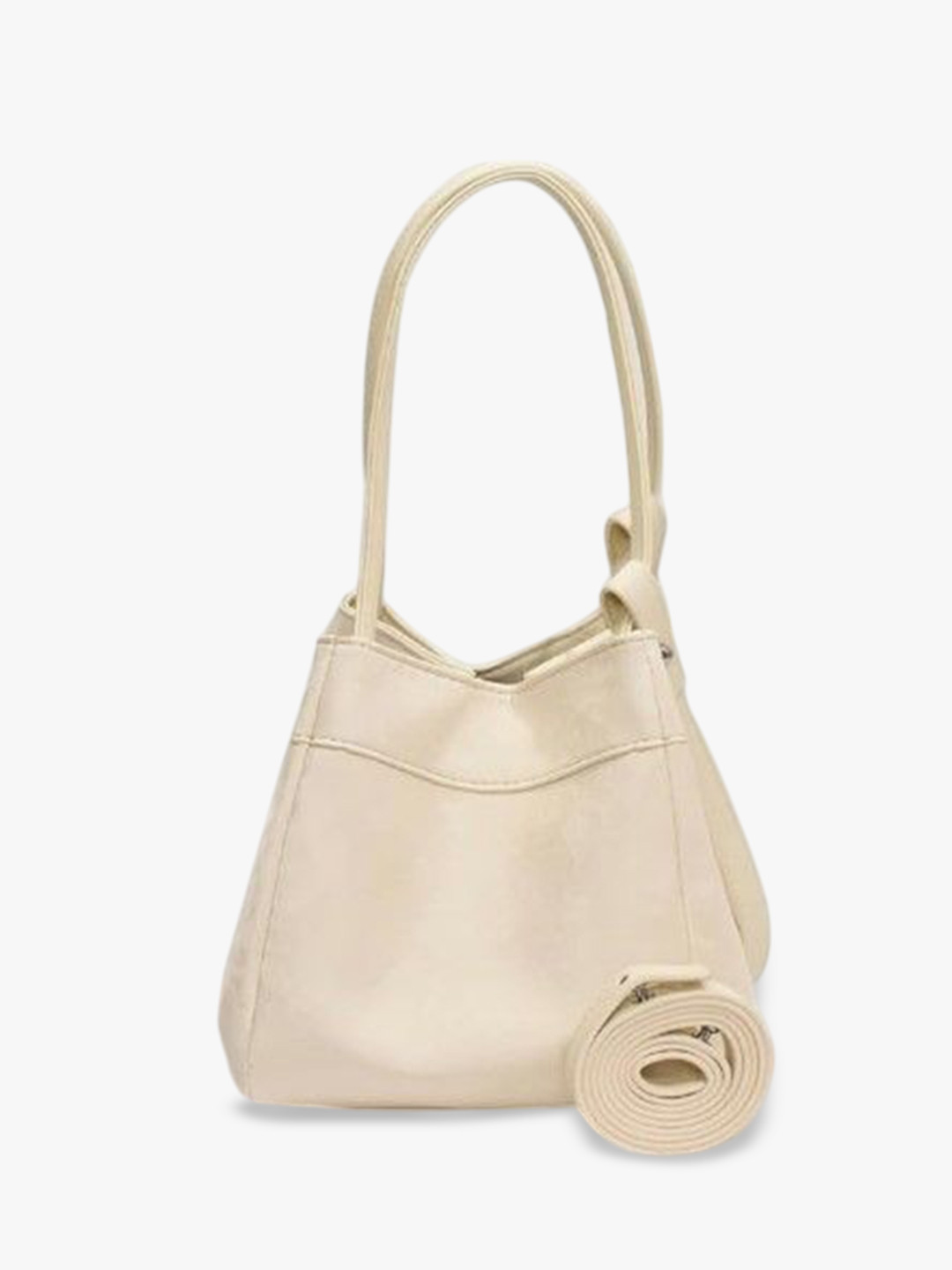 

StyleCast Textured Bucket Handheld Bag with Tasselled, White