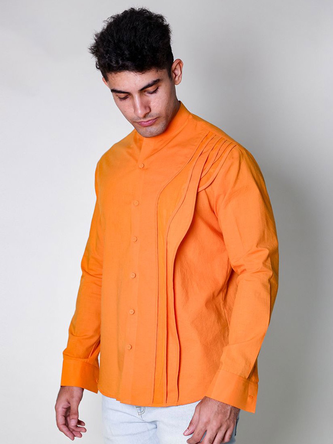 

Arya Giri Men Classic Opaque Casual Shirt, Orange