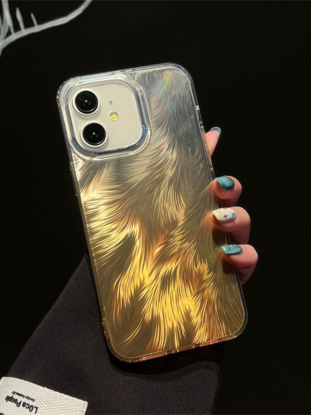 

Luxury Kase Abstract Printed iPhone 12 Back Case Mobile Accessories, Gold