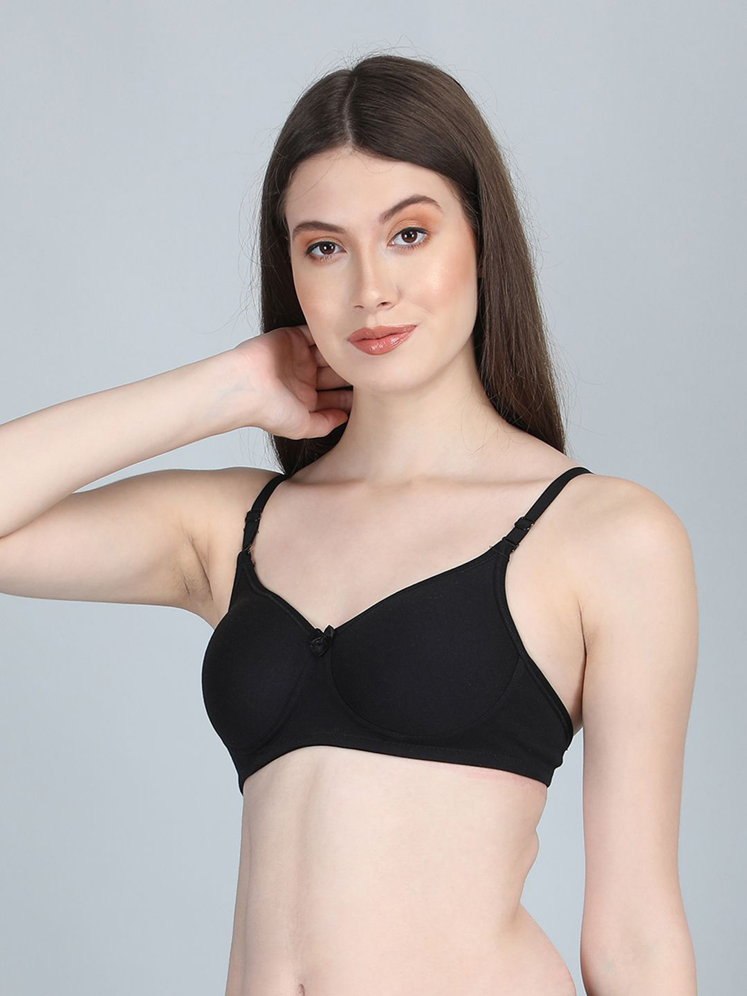 

Nakshu Women Full Coverage Lightly Padded Bra, Black