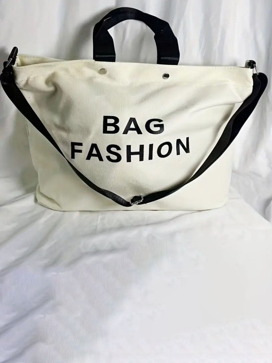 

StyleCast White Typography Printed Shopper Side Bag