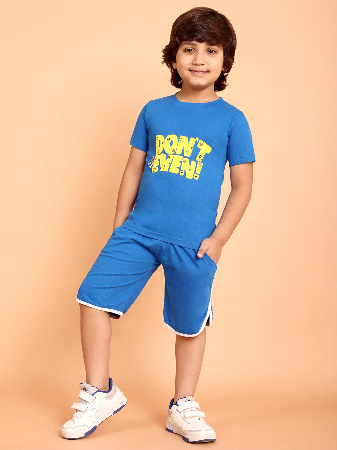 

HERE&NOW Boys Printed T-shirt with Shorts, Blue