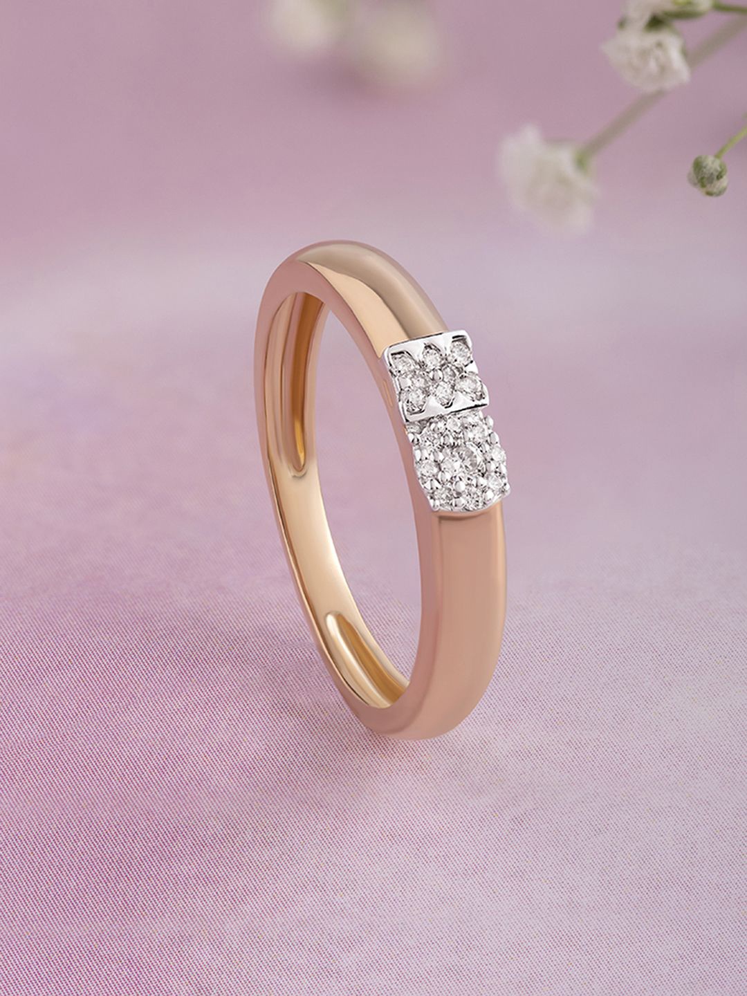 

Mia by Tanishq 14KT Forever Flex Gold & Diamond Finger Ring 3.06gm, Yellow
