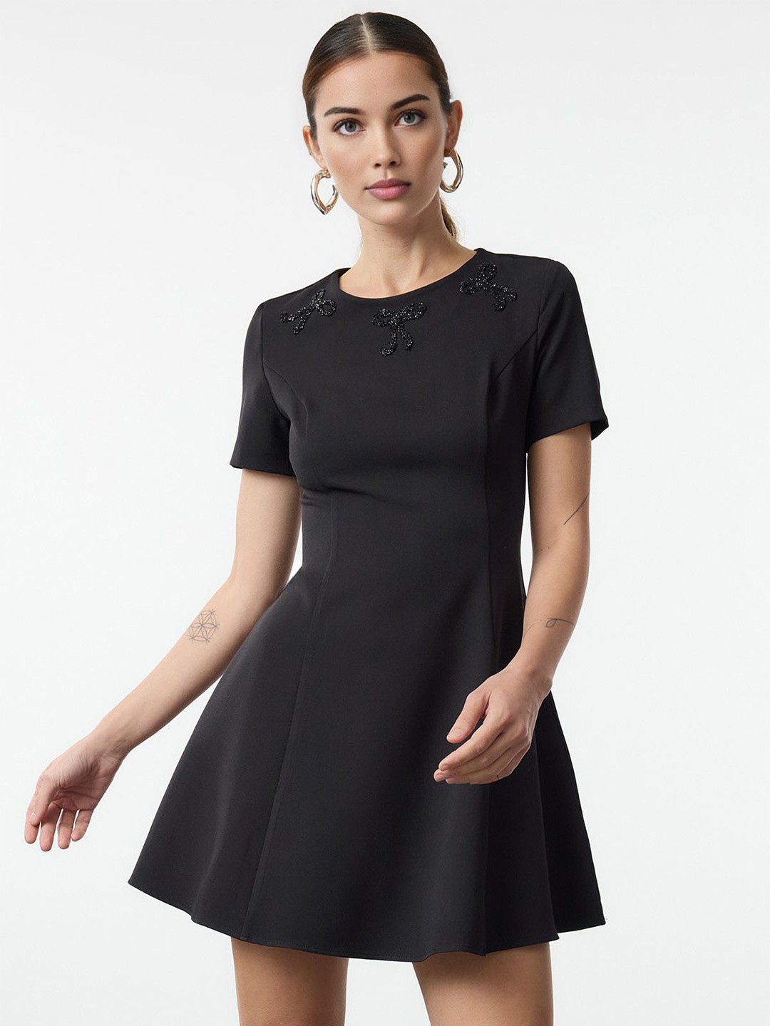 

Trendyol Fit & Flare Mini Dress, Na