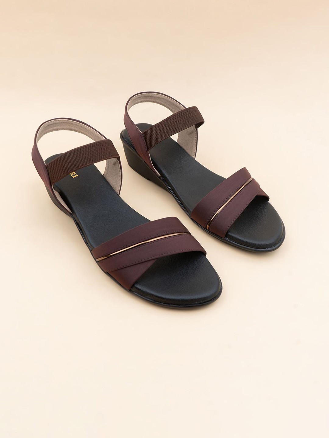 

Ozuri Women Open Toe Wedge Heel Sandals, Brown