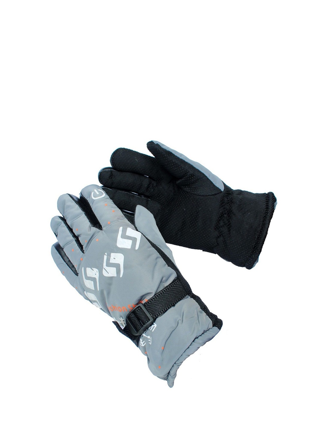 

Alexvyan Men Patterned Winter Gloves, Grey