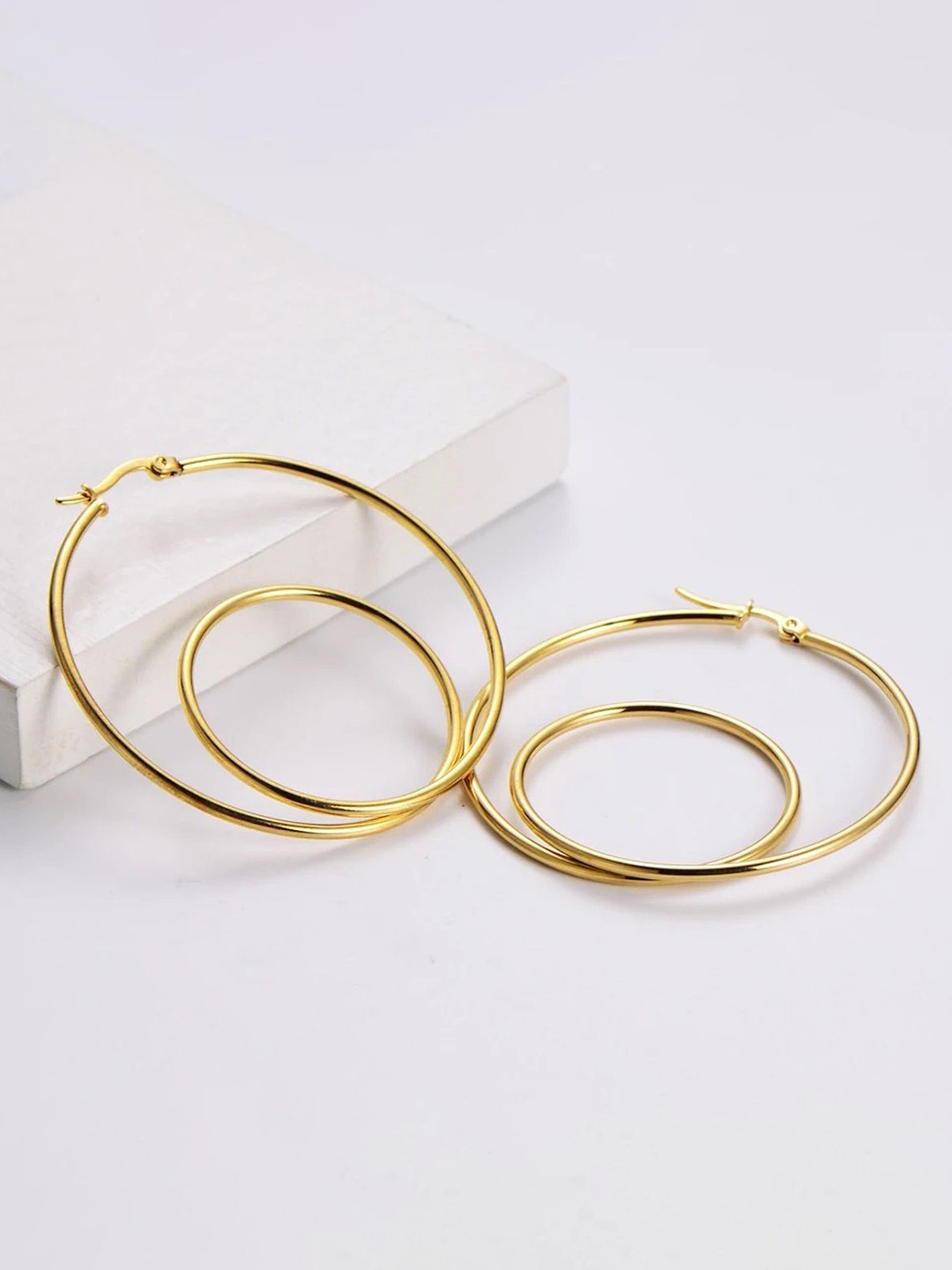 

ZIVOM Circular Hoop Earrings, Gold