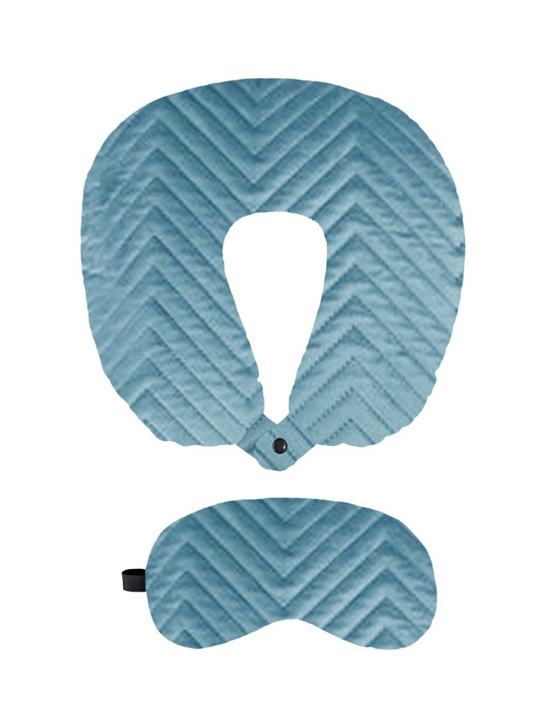 

Lushomes Blue Set of 2 Faux Velvet Travel Pillow